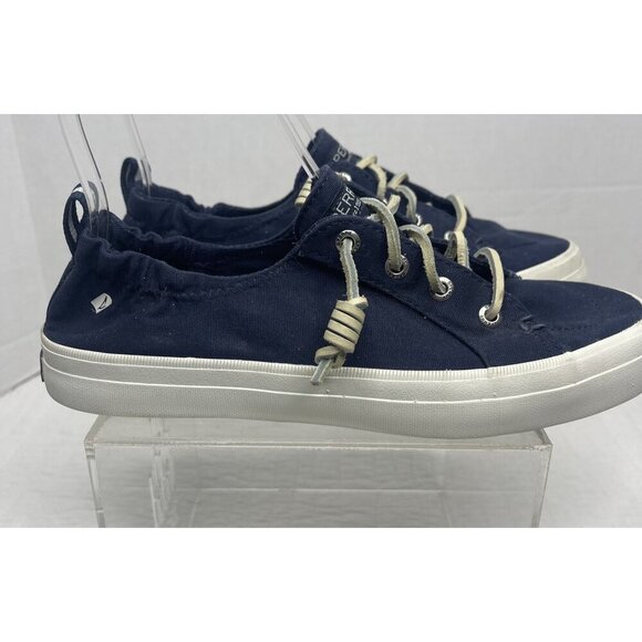 Sperry Womens Casual Navy Blue Canvas Slip-On Sneakers SZ 7M - Picture 3 of 10